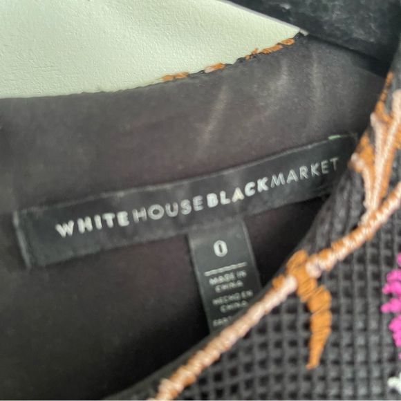 White House Black Market Embroidered Floral Sheath Dress - Picture 6 of 8